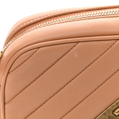 Chanel Lambskin Chevron Quilted Pyramid CC Camera Case Camel 11 of 12
