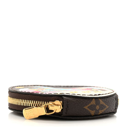 Louis Vuitton Monogram 2022 Christmas Animation Tokyo Round Coin Purse Blue 4 of 7