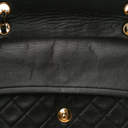 Chanel Lambskin Quilted Medium Double Flap Black 15 of 24