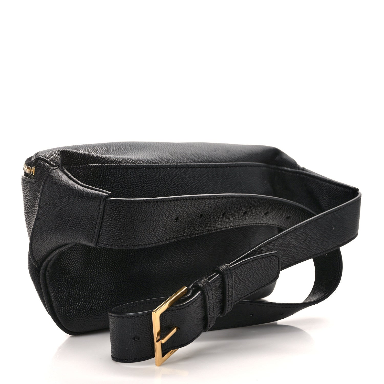 Saint Laurent Grain De Poudre Monogram Belt Bag Black 3 of 11