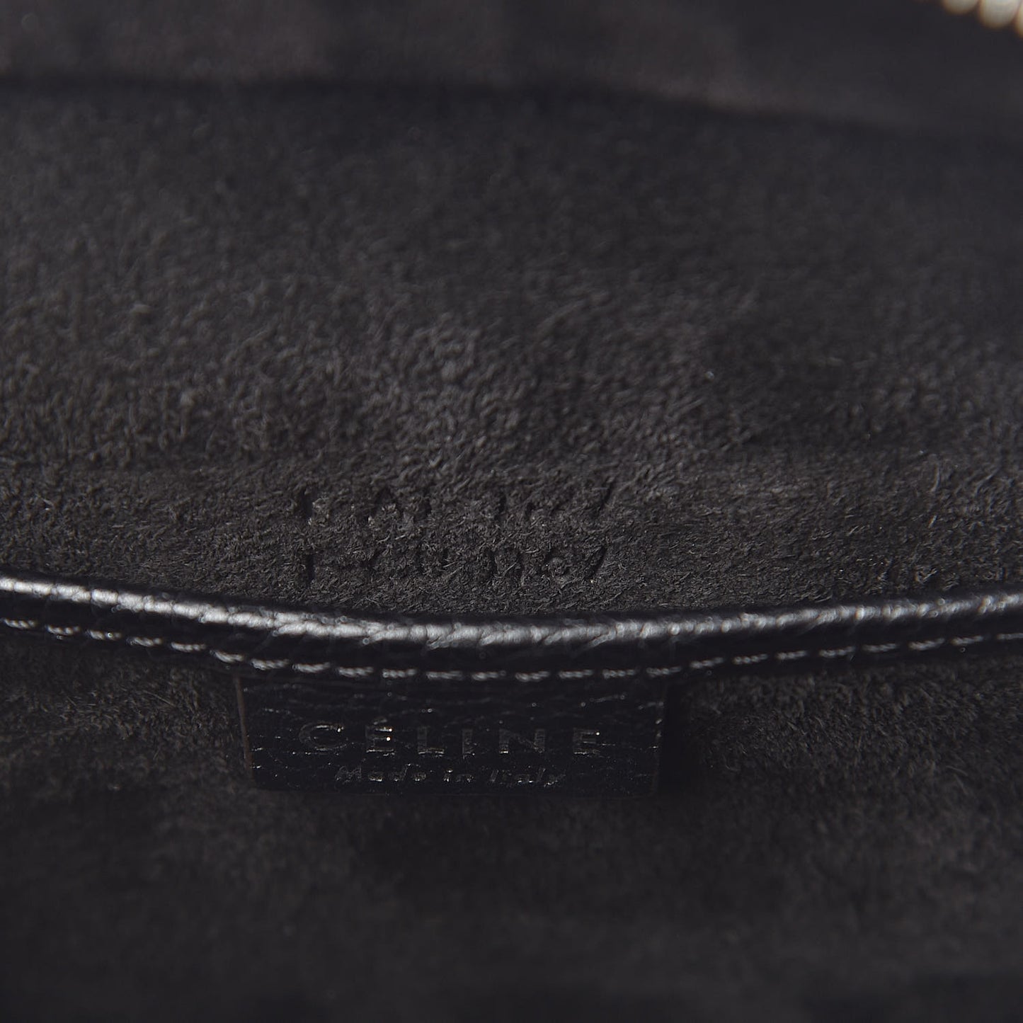 Drummed Calfskin Nano Luggage Black