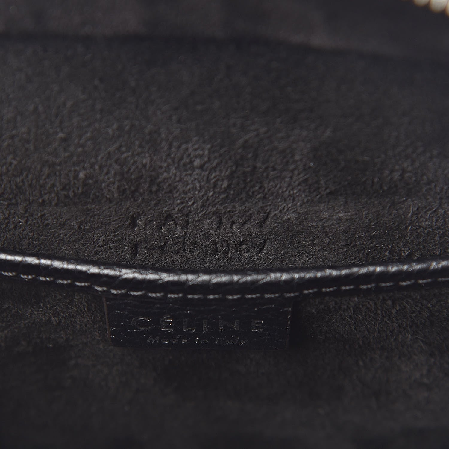 Celine Drummed Calfskin Nano Luggage Black 8 of 11