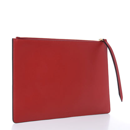 Gucci GG Supreme Monogram Bosco Patch Zip Pouch Beige Malva Hibiscus Red 3 of 9