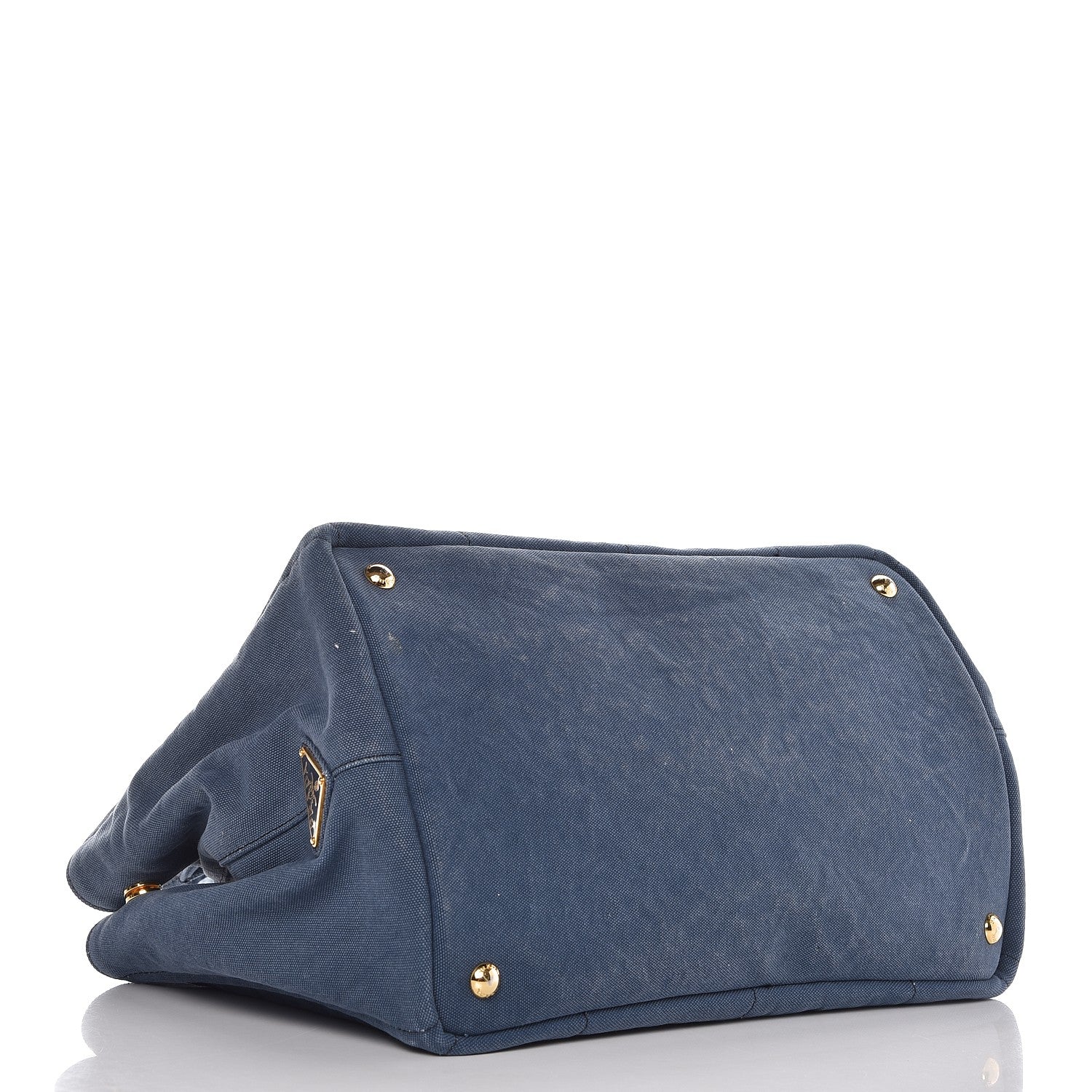 Prada Canvas Canapa Logo Tote Blue 4 of 13