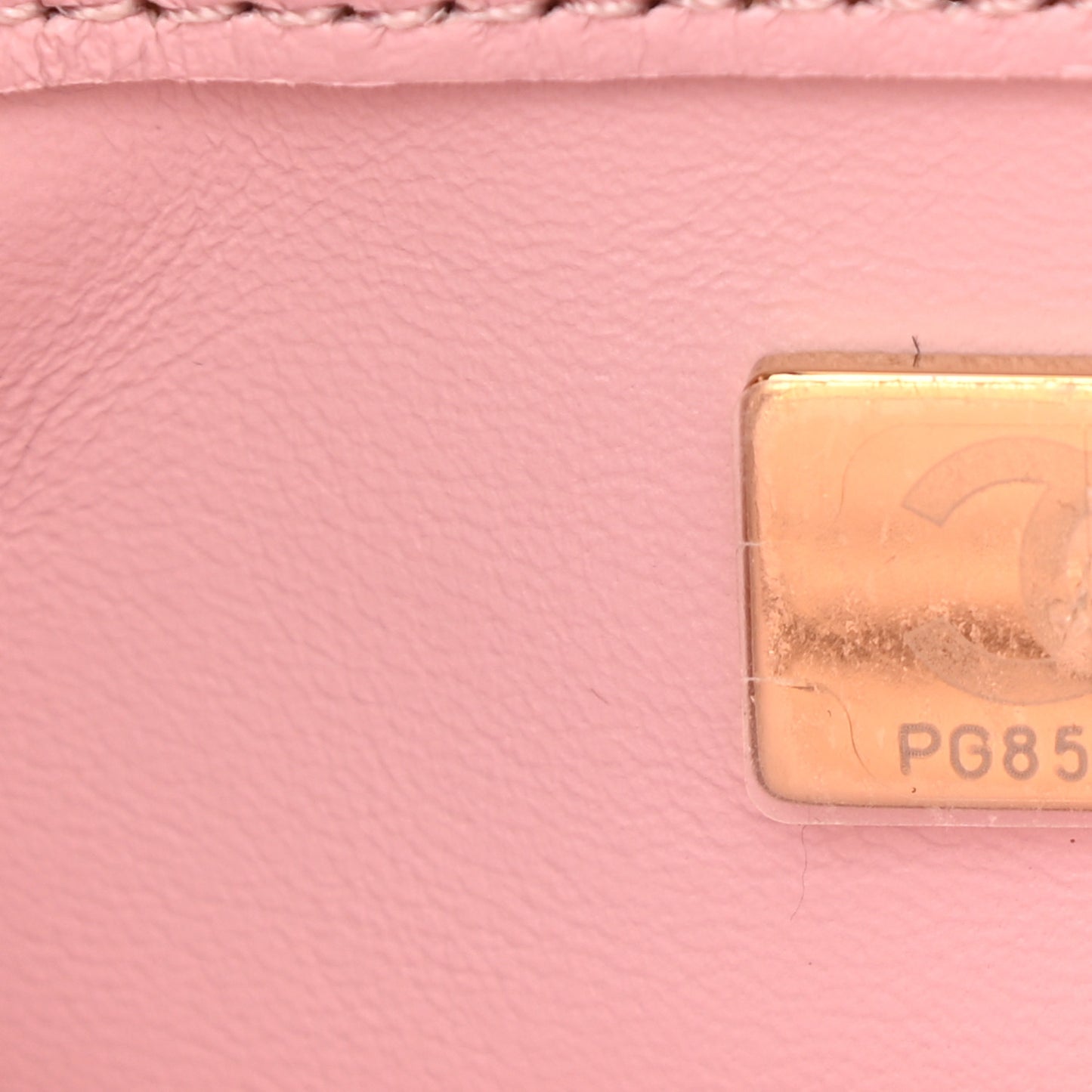 Lambskin Quilted Color Match Small Flap Light Pink