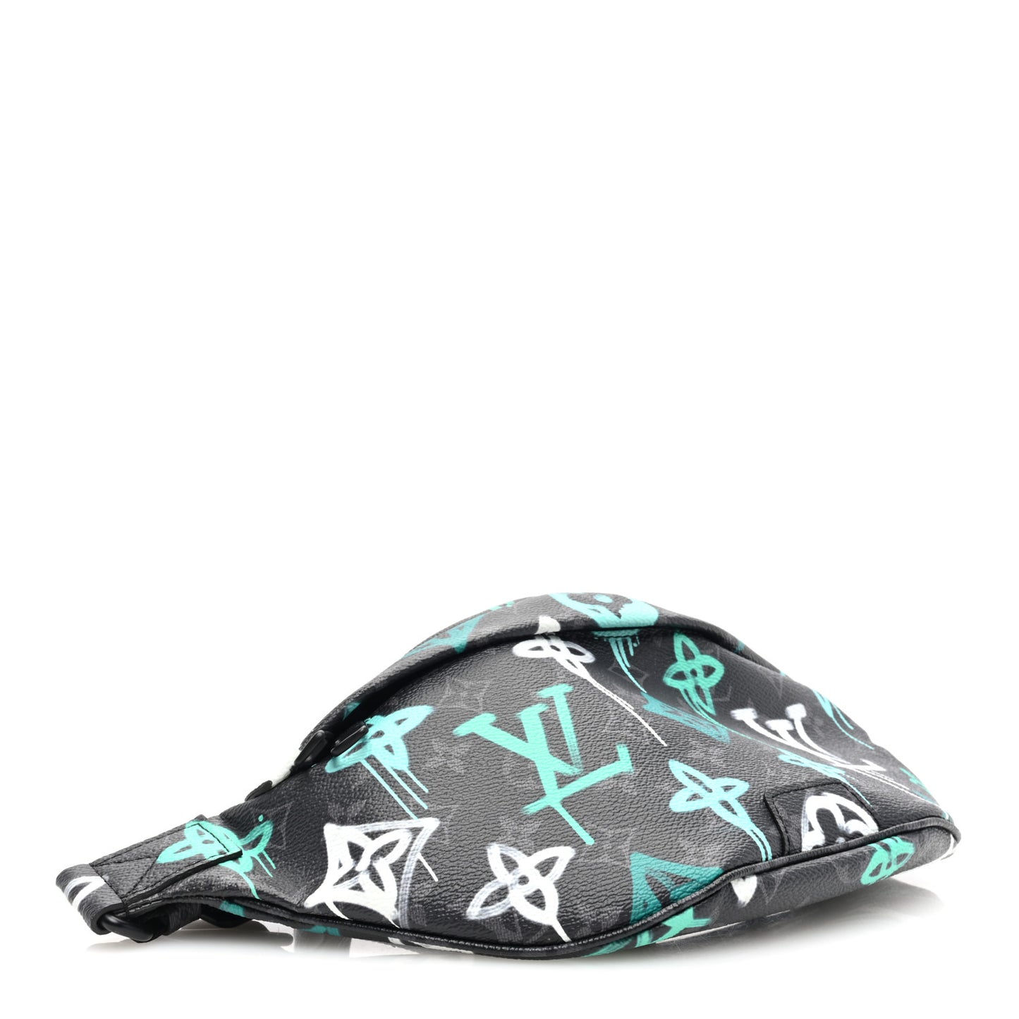 Monogram Eclipse LV Graffiti Discovery Bumbag Green Lights