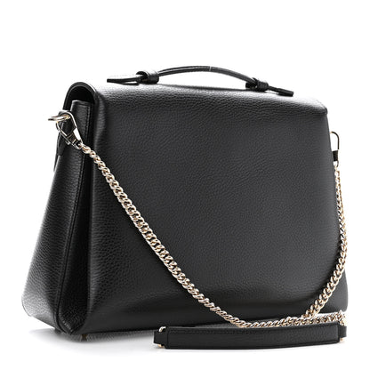 Gucci Dollar Calfskin Medium Interlocking G Top Handle Shoulder Bag Black 3 of 10