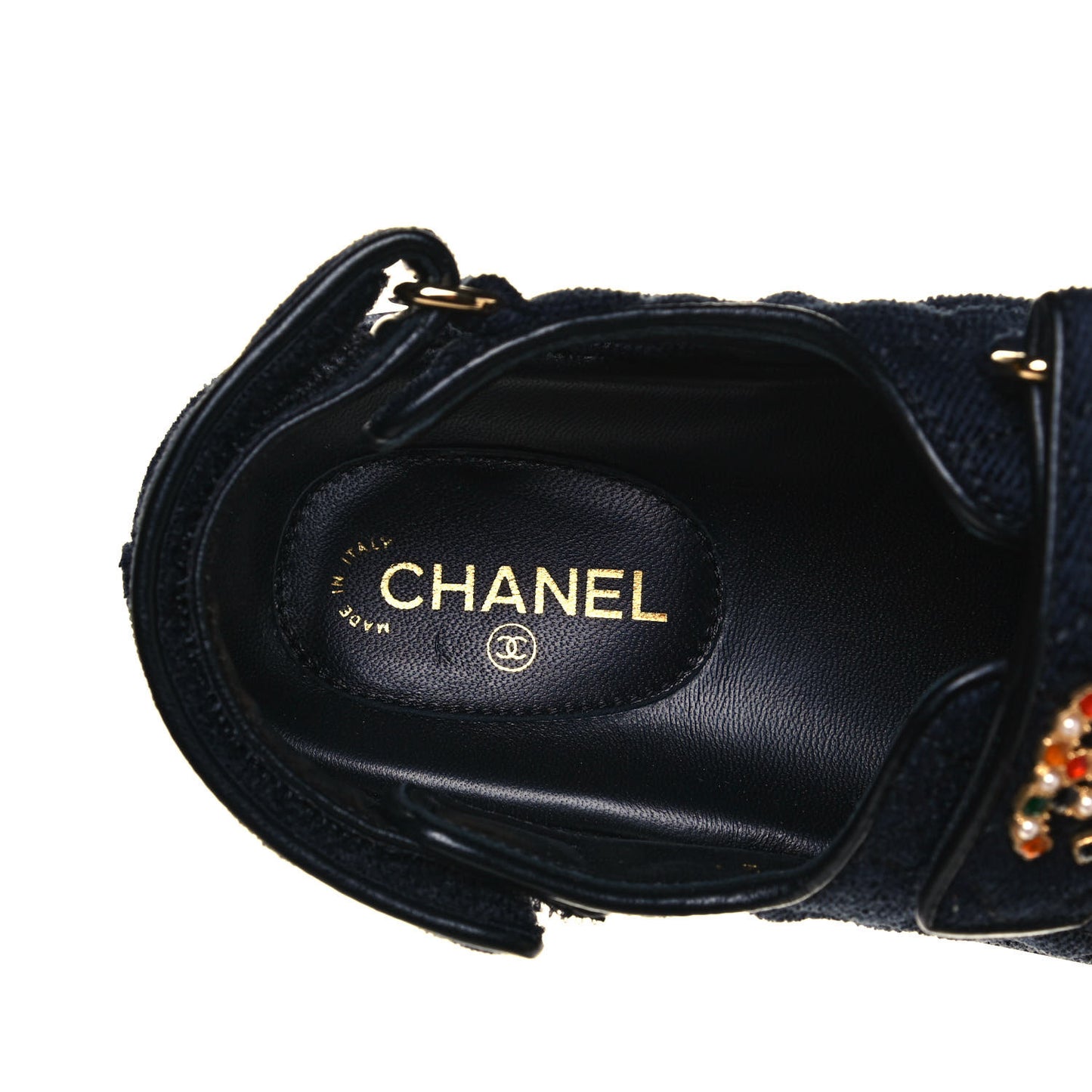 Denim Quilted Dad Sandals 37 Blue