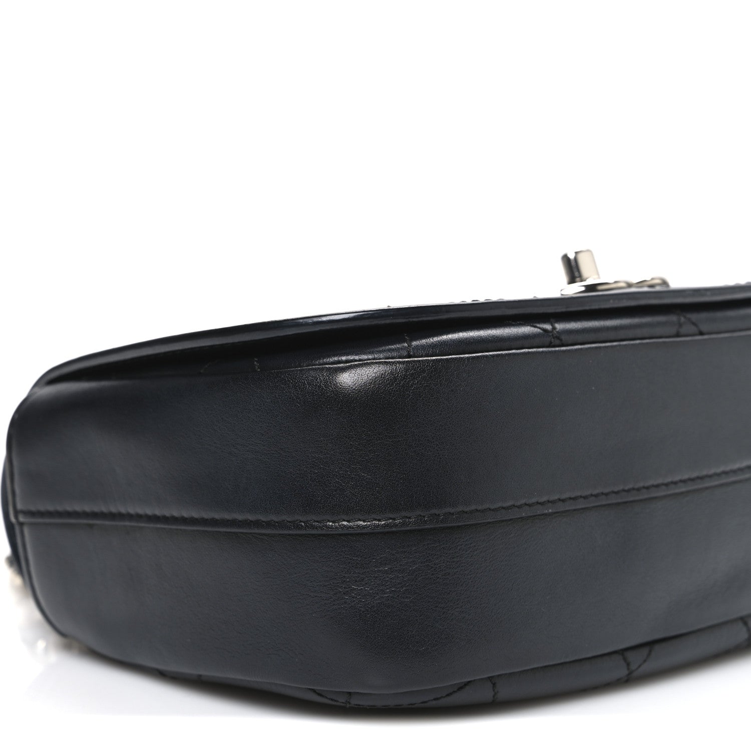 Chanel Calfskin Stitched Small Ring My Bag Flap Crossbody Bag Black 9 of 10