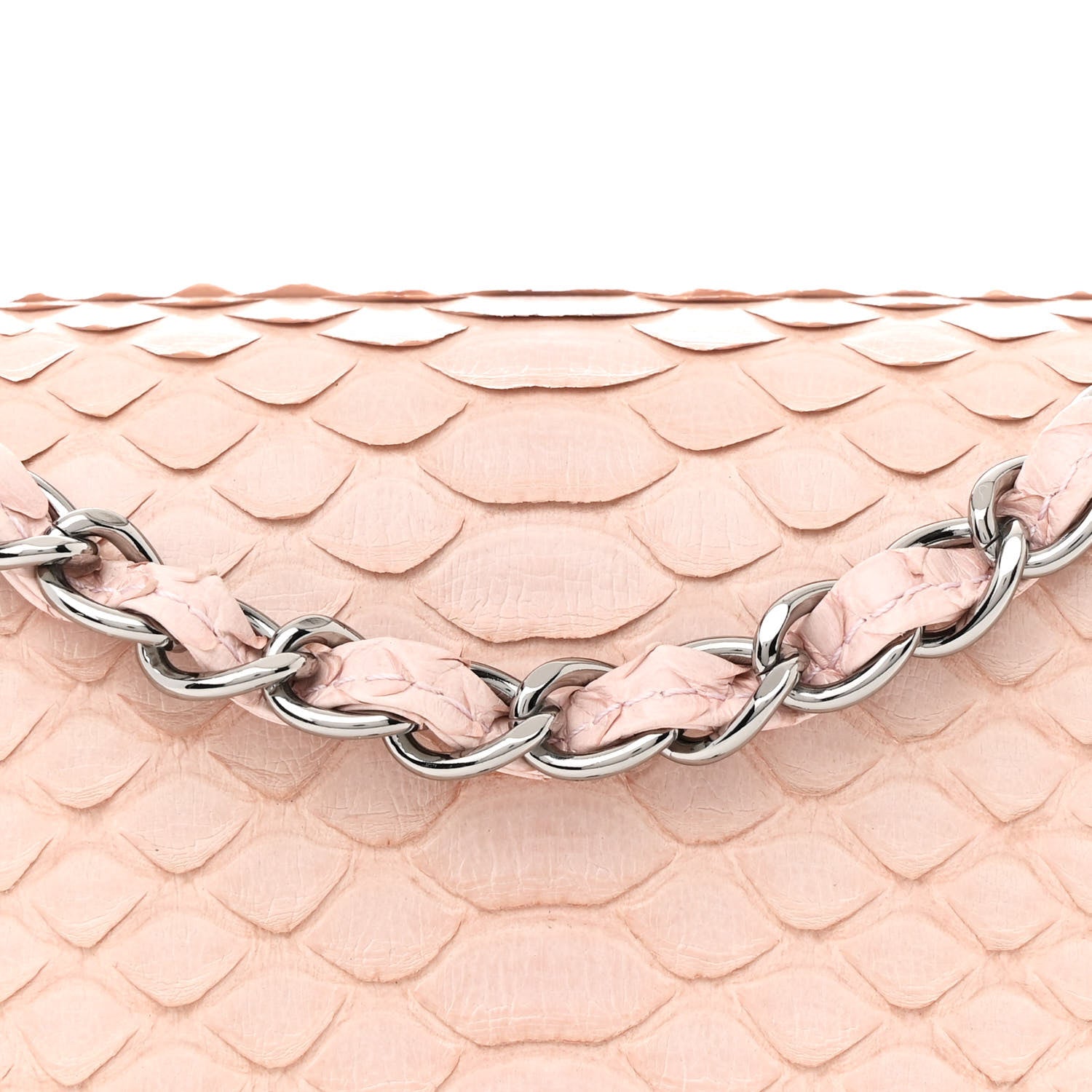 Chanel Snakeskin Mini Square Flap Light Pink 8 of 12