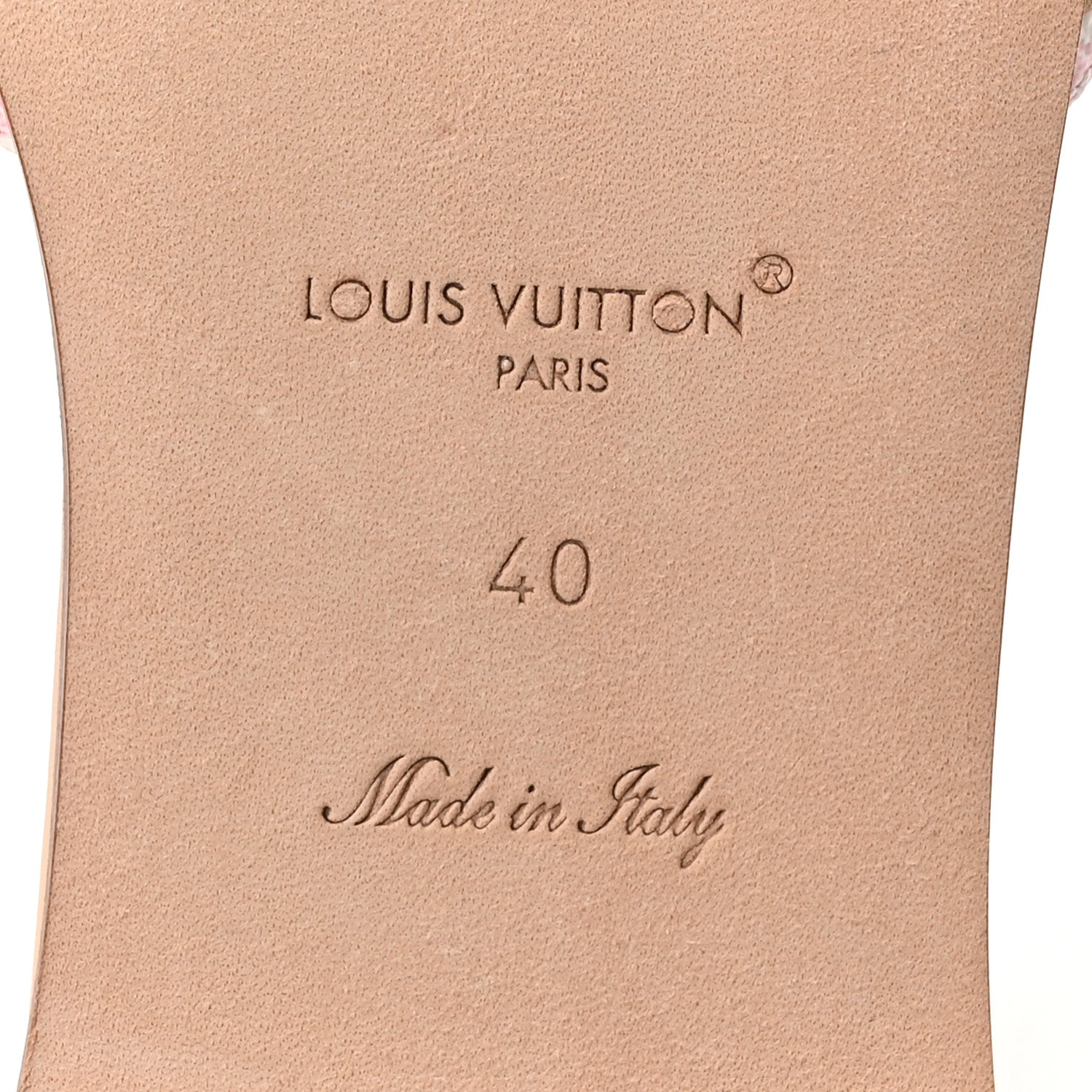 Louis Vuitton Damierlicious Neo Revival Flat Mule Sandals 40 Rose Peach 7 of 10