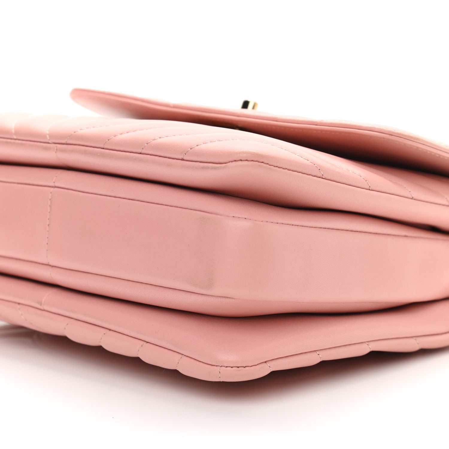 Chanel Lambskin Chevron Quilted Small Trendy CC Dual Handle Flap Bag Light Pink 10 of 10
