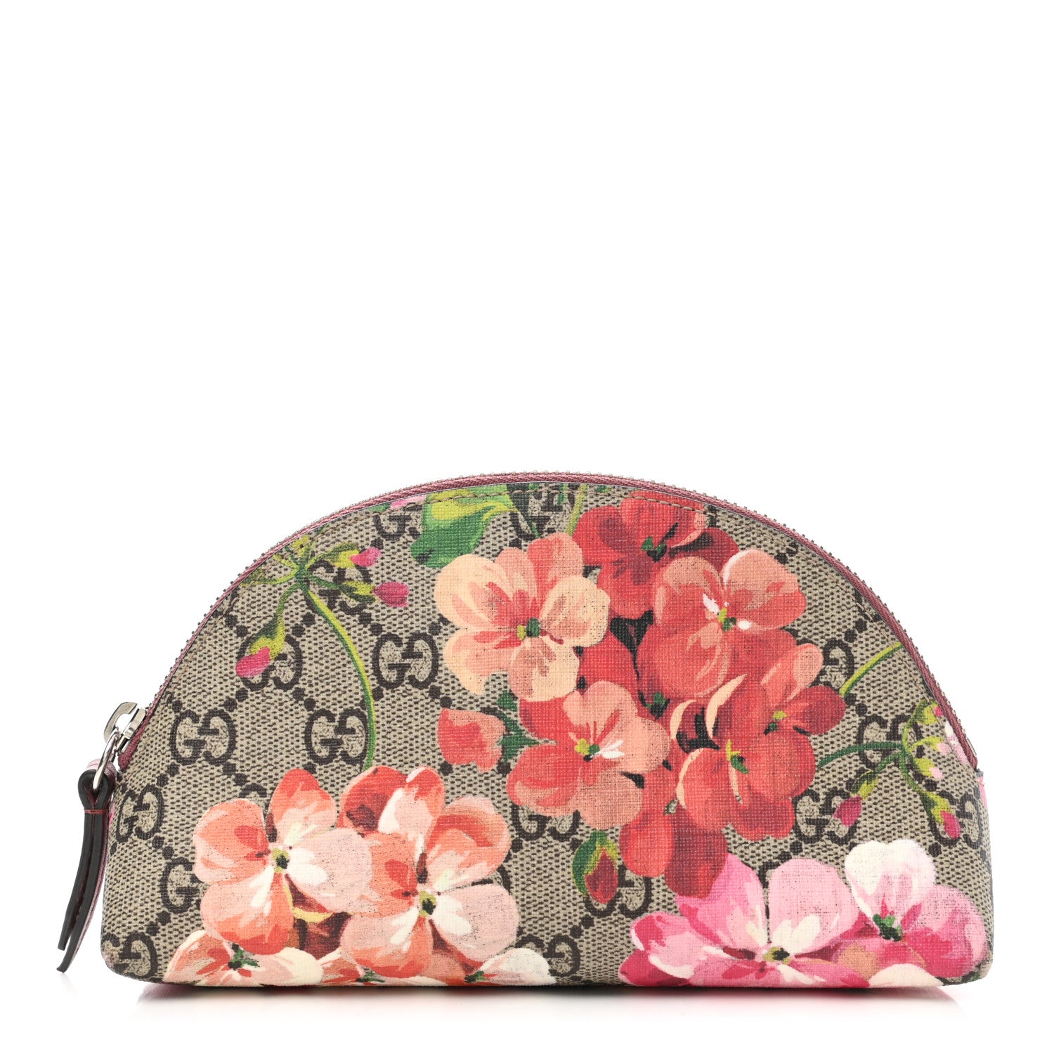 Gucci GG Supreme Monogram Blooms Small Pouch Cosmetic Case Beige Multicolor Dry Rose 1 of 7
