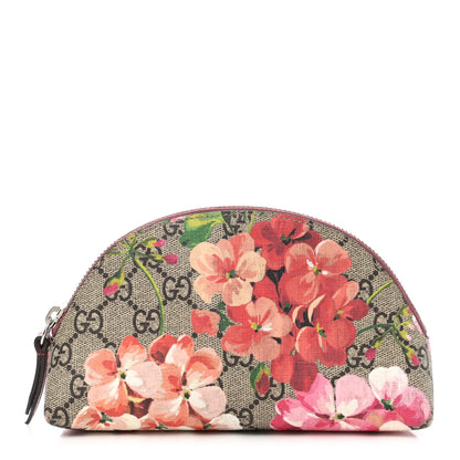 Gucci GG Supreme Monogram Blooms Small Pouch Cosmetic Case Beige Multicolor Dry Rose 1 of 7