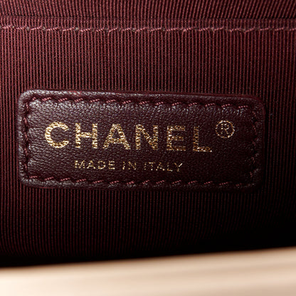 Chanel Caviar Suede Calfskin Chevron Medium Boy Flap Beige 7 of 13