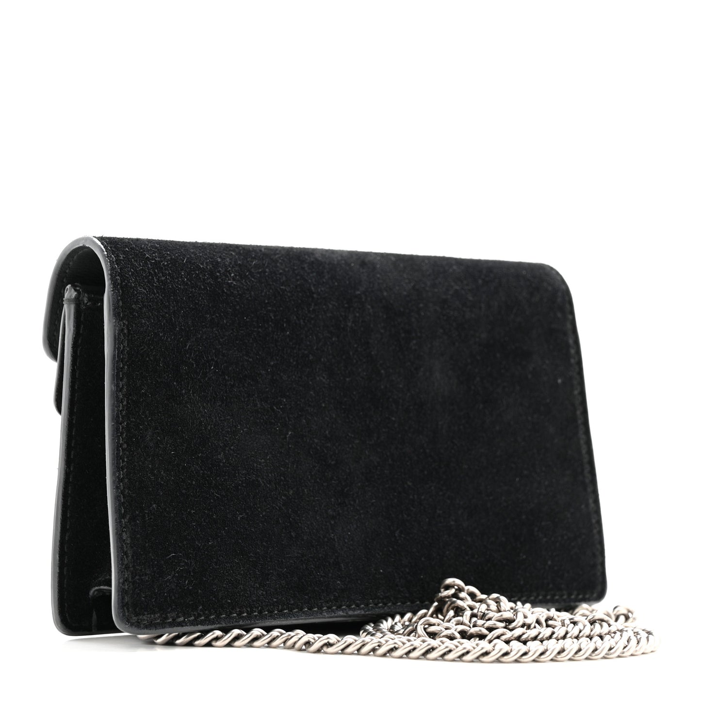 Suede Super Mini Dionysus Shoulder Bag Black