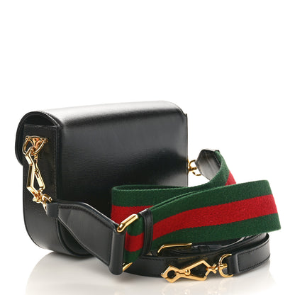 Gucci Azalea Calfskin Web Mini Horsebit 1955 Shoulder Bag Black 3 of 10