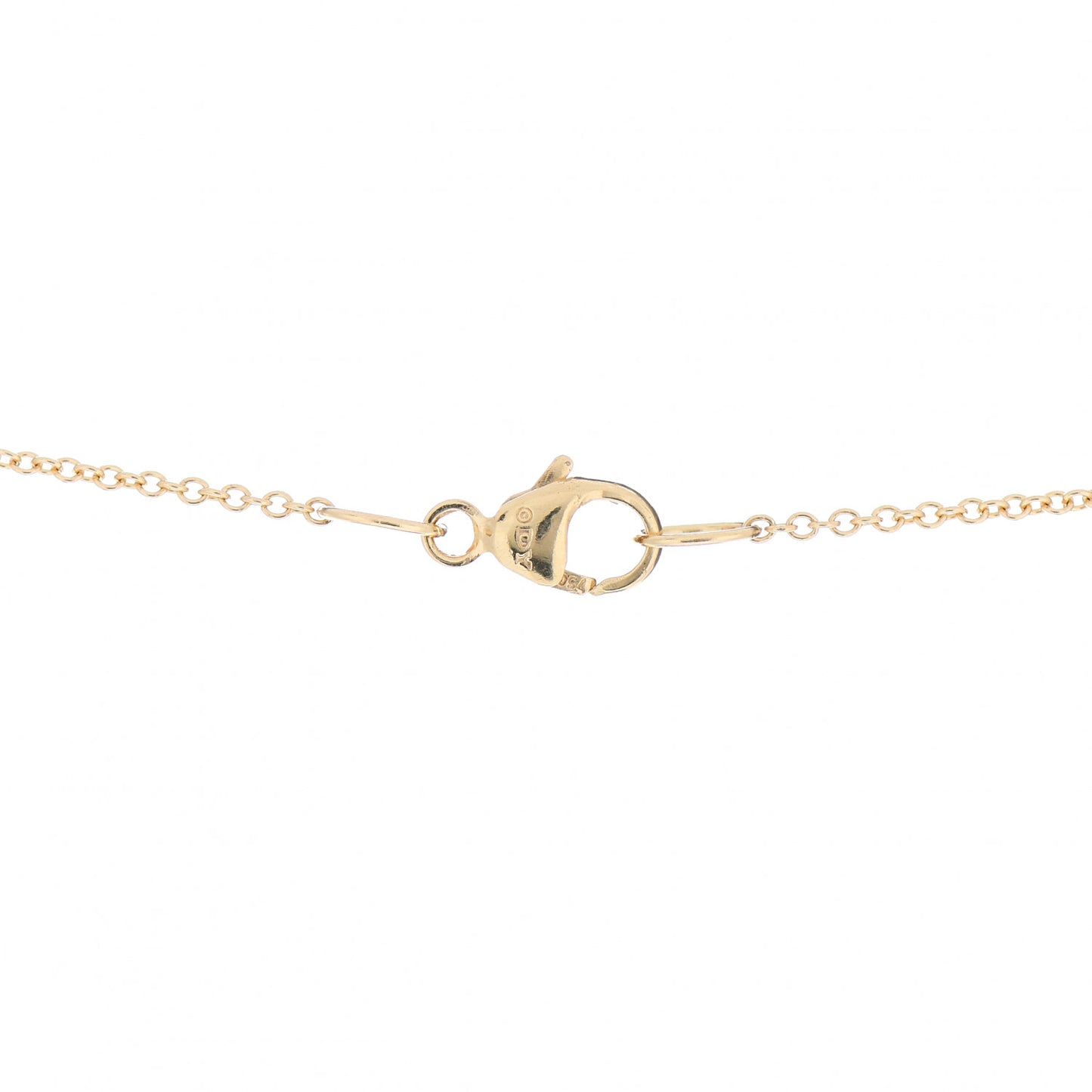 18K Yellow Gold Diamond Initial S Charm Necklace