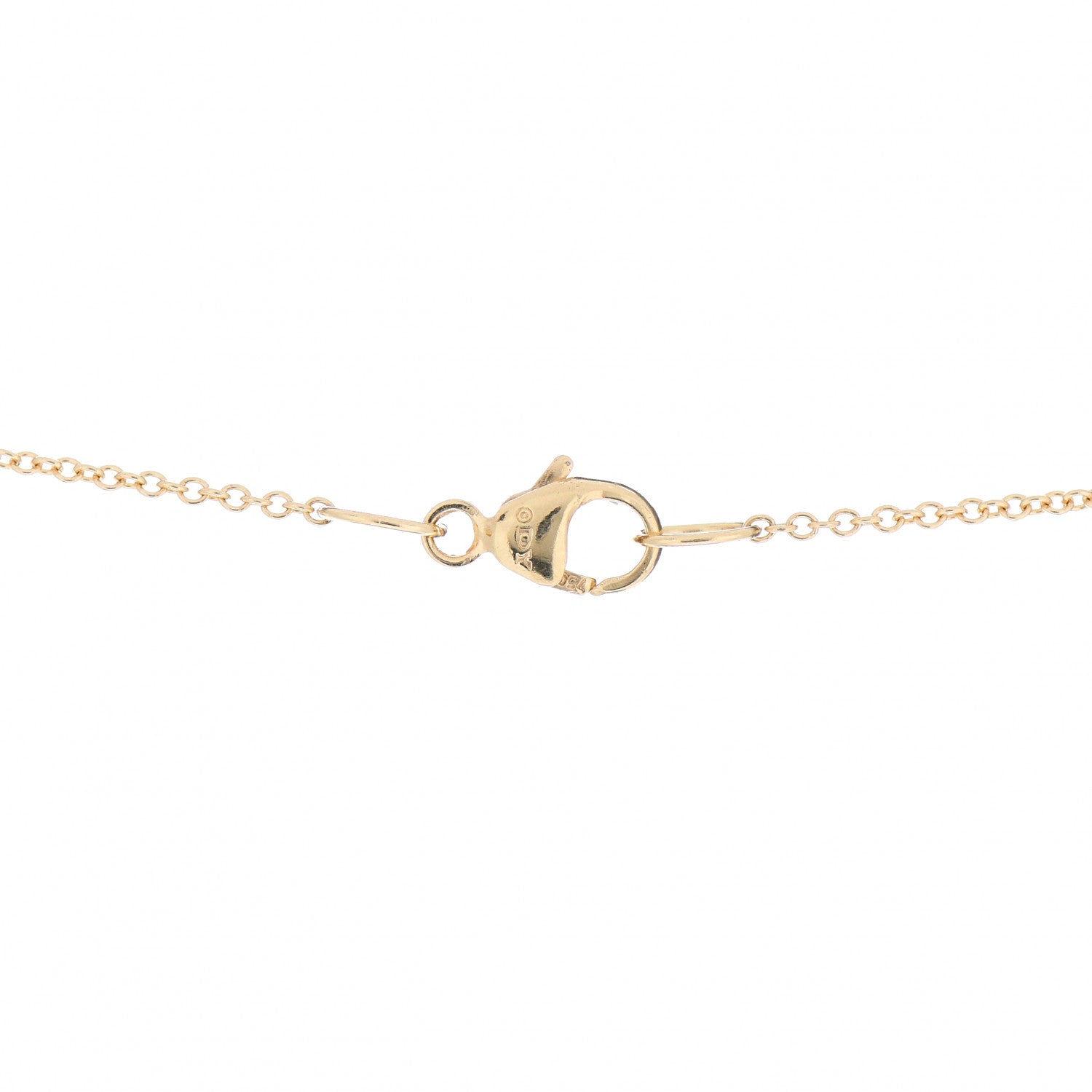 David Yurman 18K Yellow Gold Diamond Initial S Charm Necklace 5 of 5