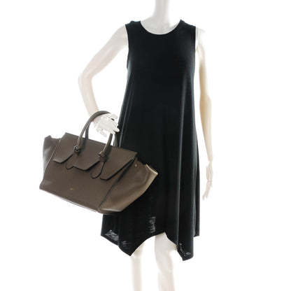 Celine Crisped Calfskin Small Tie Knot Tote Dark Khaki 2 of 8