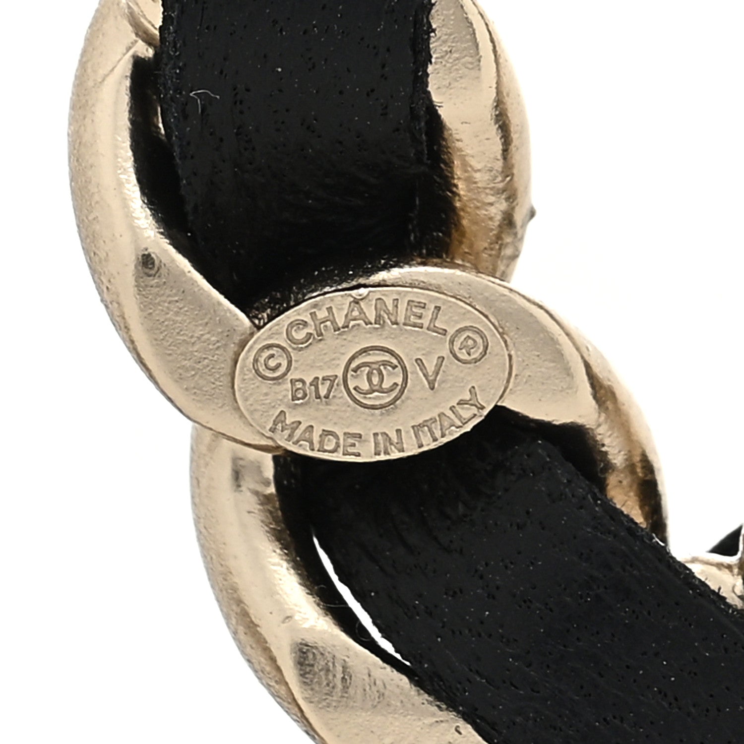 Chanel Lambskin Chain CC Brooch Black Gold 3 of 3