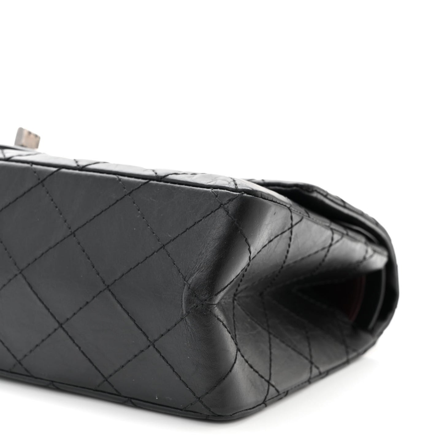 Aged Calfskin Quilted 2.55 Reissue 226 Flap Black