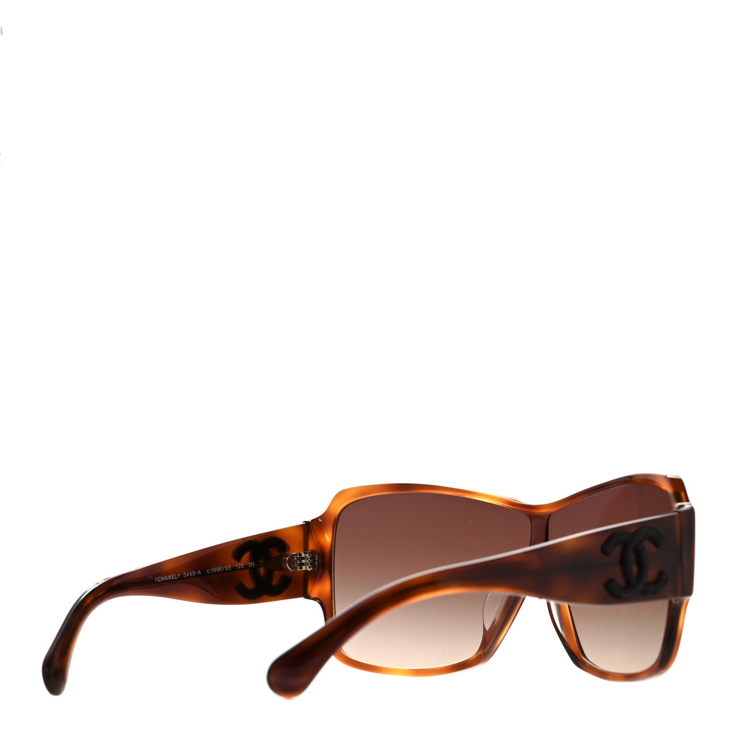 Chanel Acetate Shield Sunglasses 5449-A Dark Tortoise 2 of 7