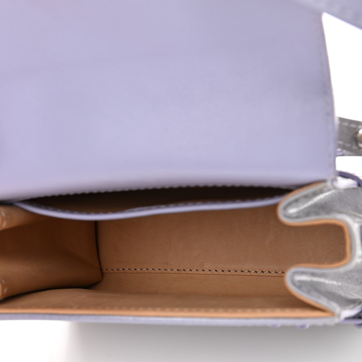 Patent Calfskin Micro Tempete Satchel Lilas