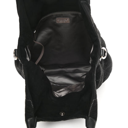 Chanel Microsuede Quilted Rodeo Drive Hobo Black 5 of 11