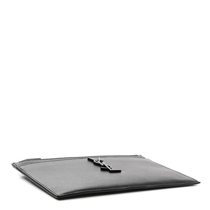 Saint Laurent Grain De Poudre Monogram Bill Pouch Black 4 of 7