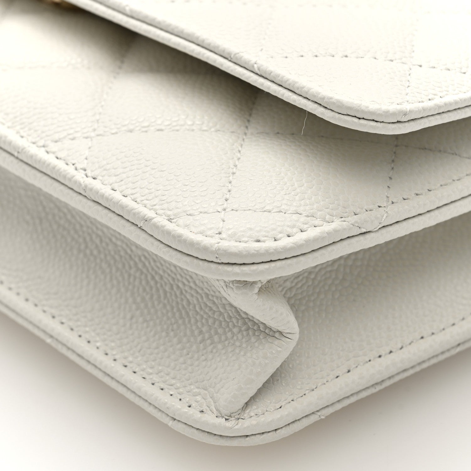 Chanel Caviar Quilted Wallet On Chain WOC White 10 of 11
