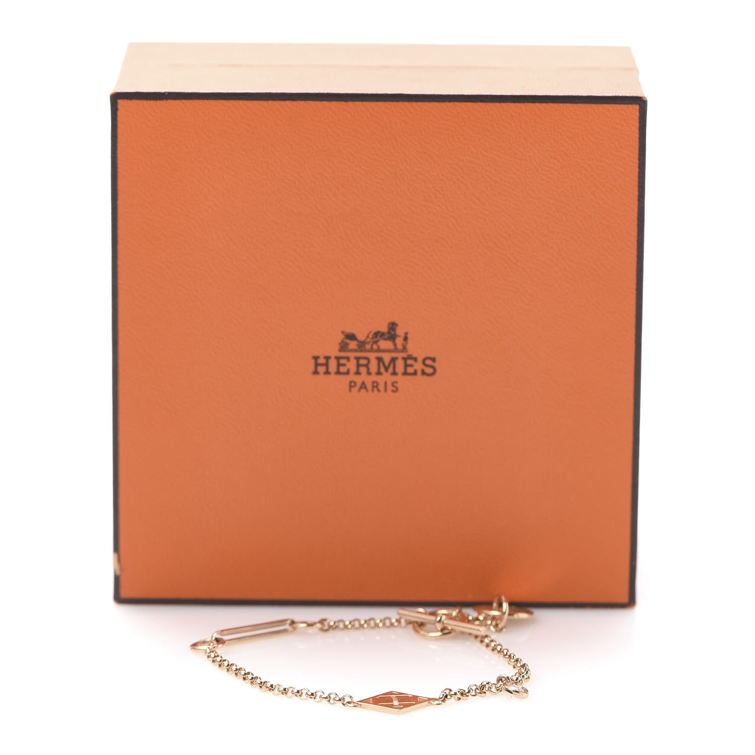 Hermes 18K Rose Gold Diamond Gambade Bracelet SH 8 of 8