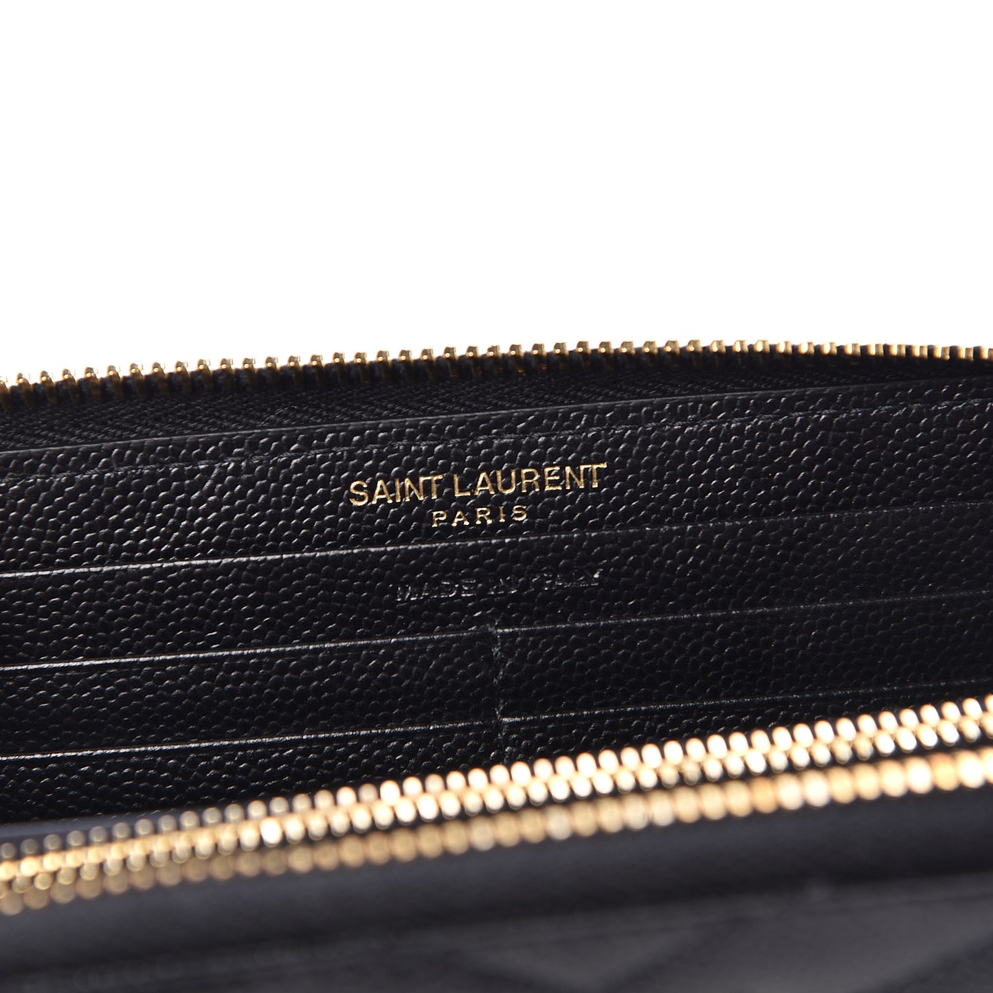 Grain De Poudre Matelasse Chevron Monogram Zip Around Wallet Black