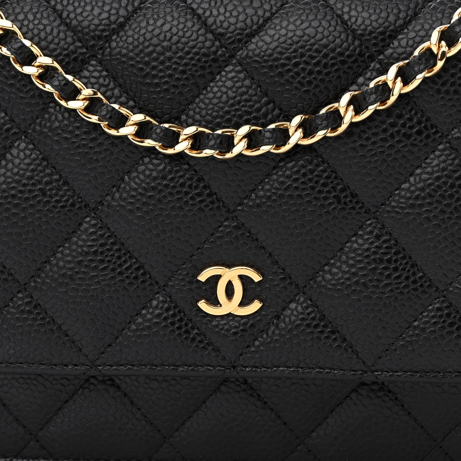 Chanel Caviar Quilted Wallet on Chain WOC Black 9 of 11