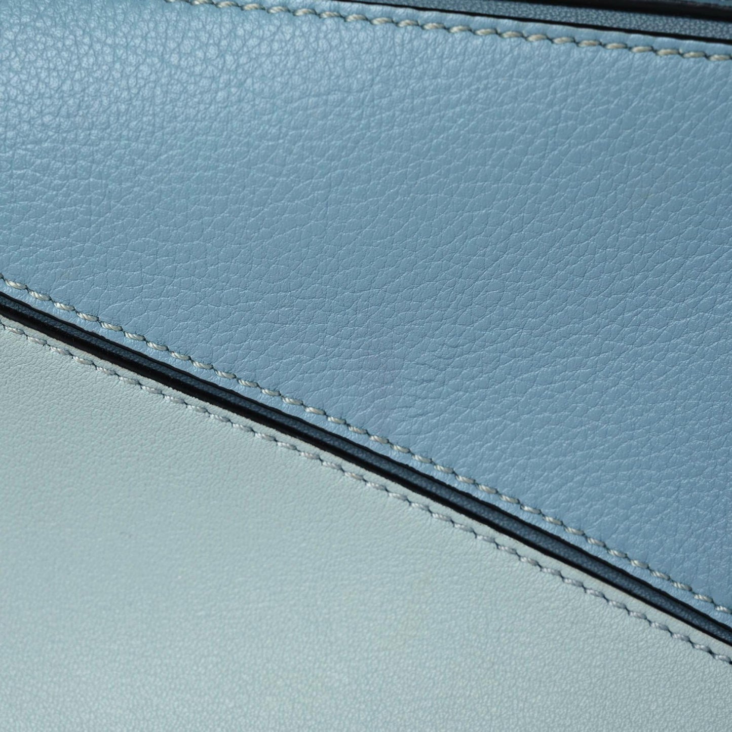 Calfskin Small Puzzle Bag Aqua Light Blue Stone Blue