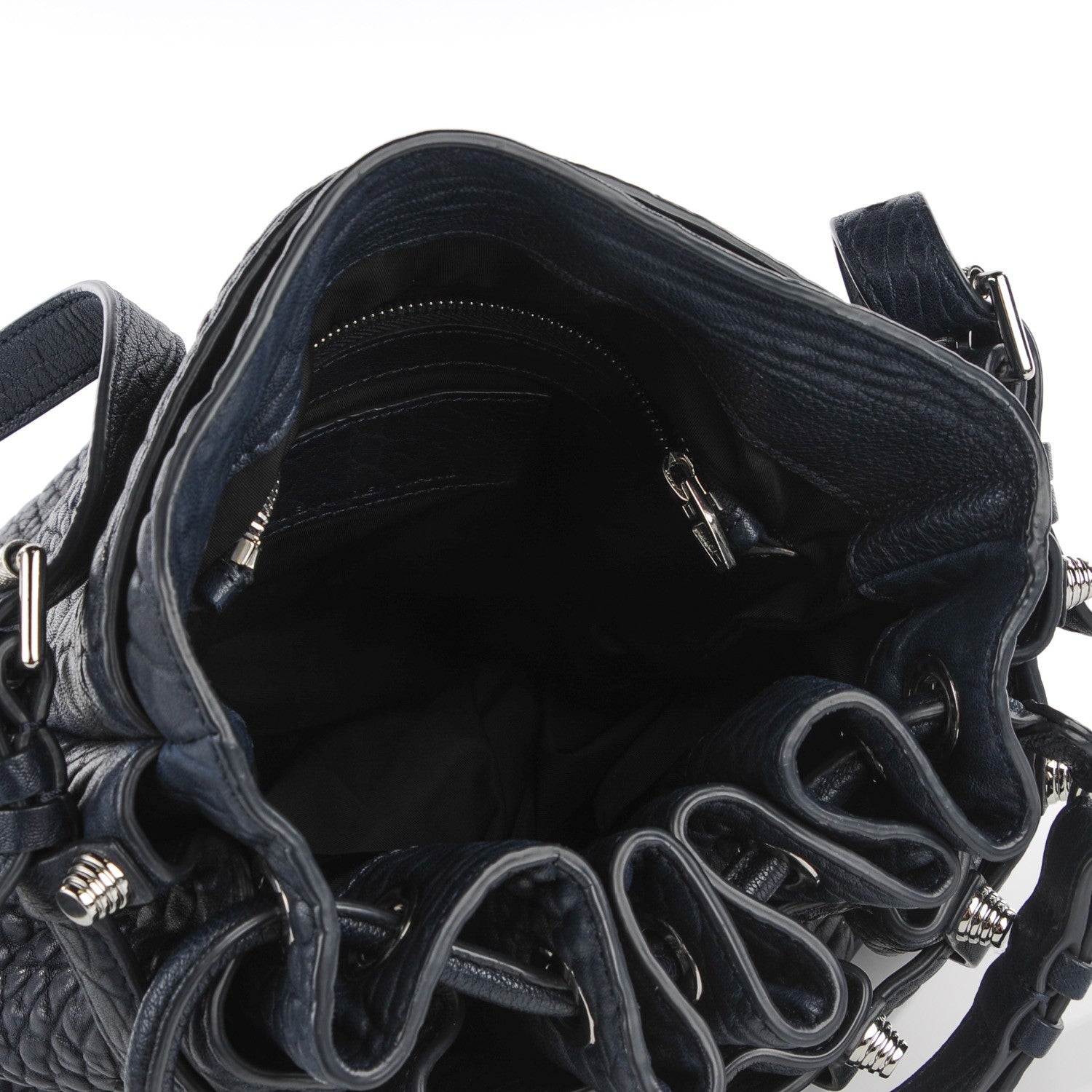 Alexander Wang Pebbled Lambskin Diego Bucket Midnight 7 of 7