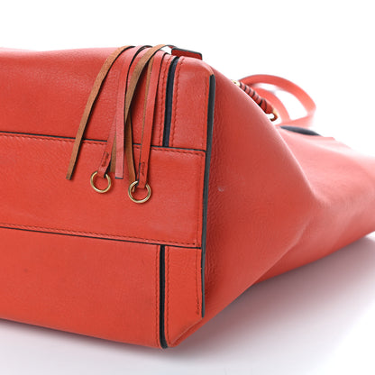 Chloe Smooth Calfskin Medium Milo Shopping Tote Orange 7 of 7