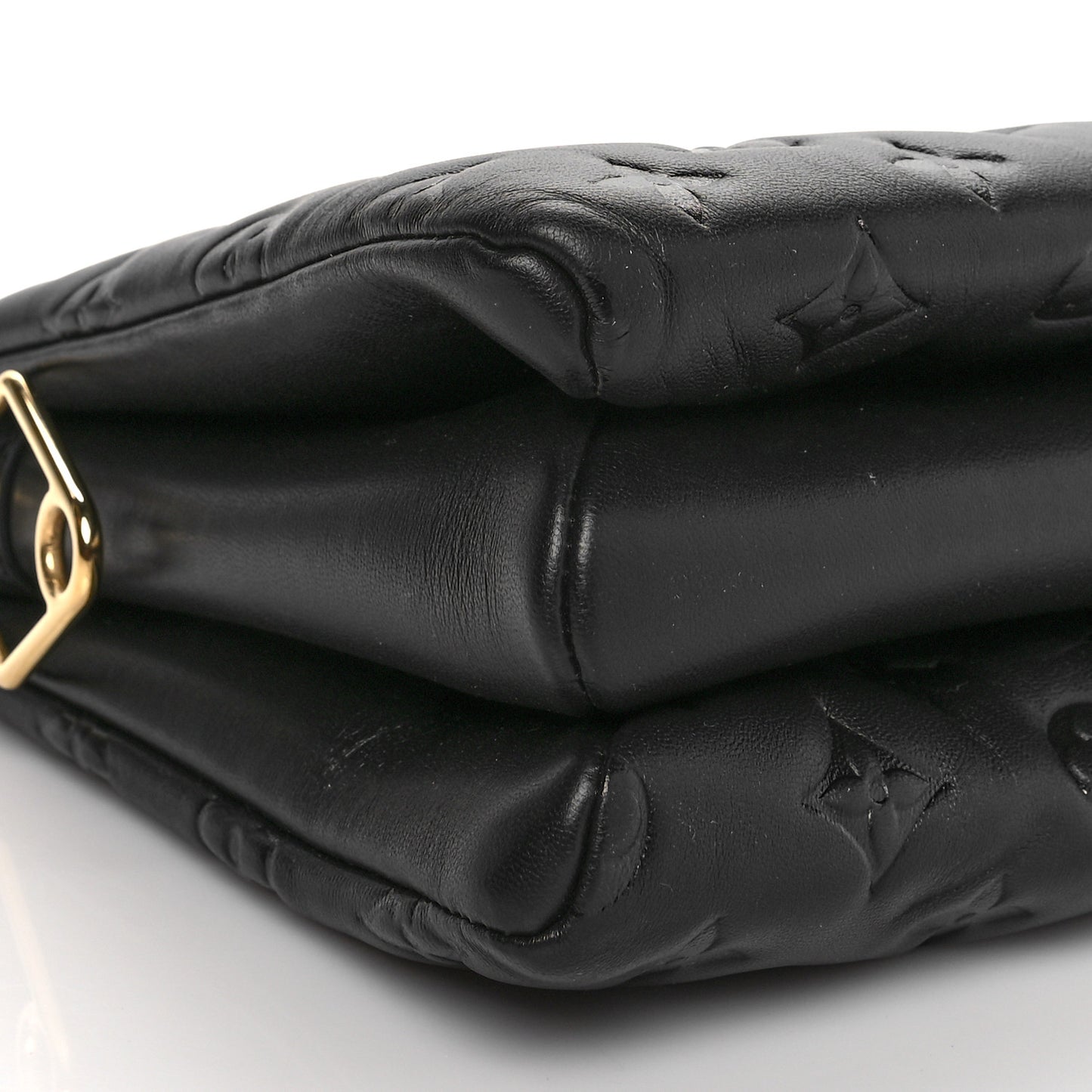 Lambskin Embossed Monogram Coussin PM Black