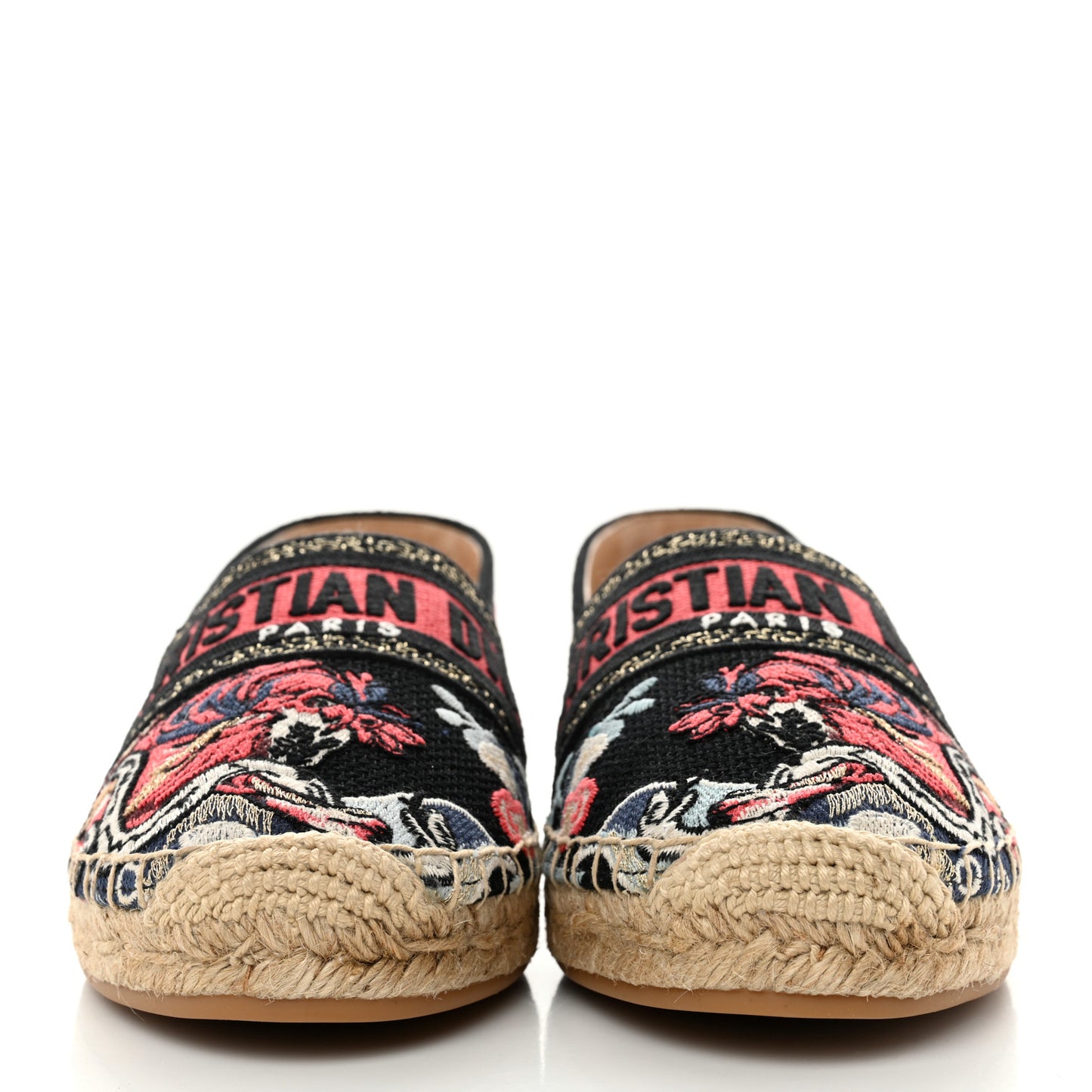 Canvas Mille Fleurs Embroidered Granville Espadrille 39 Multicolor