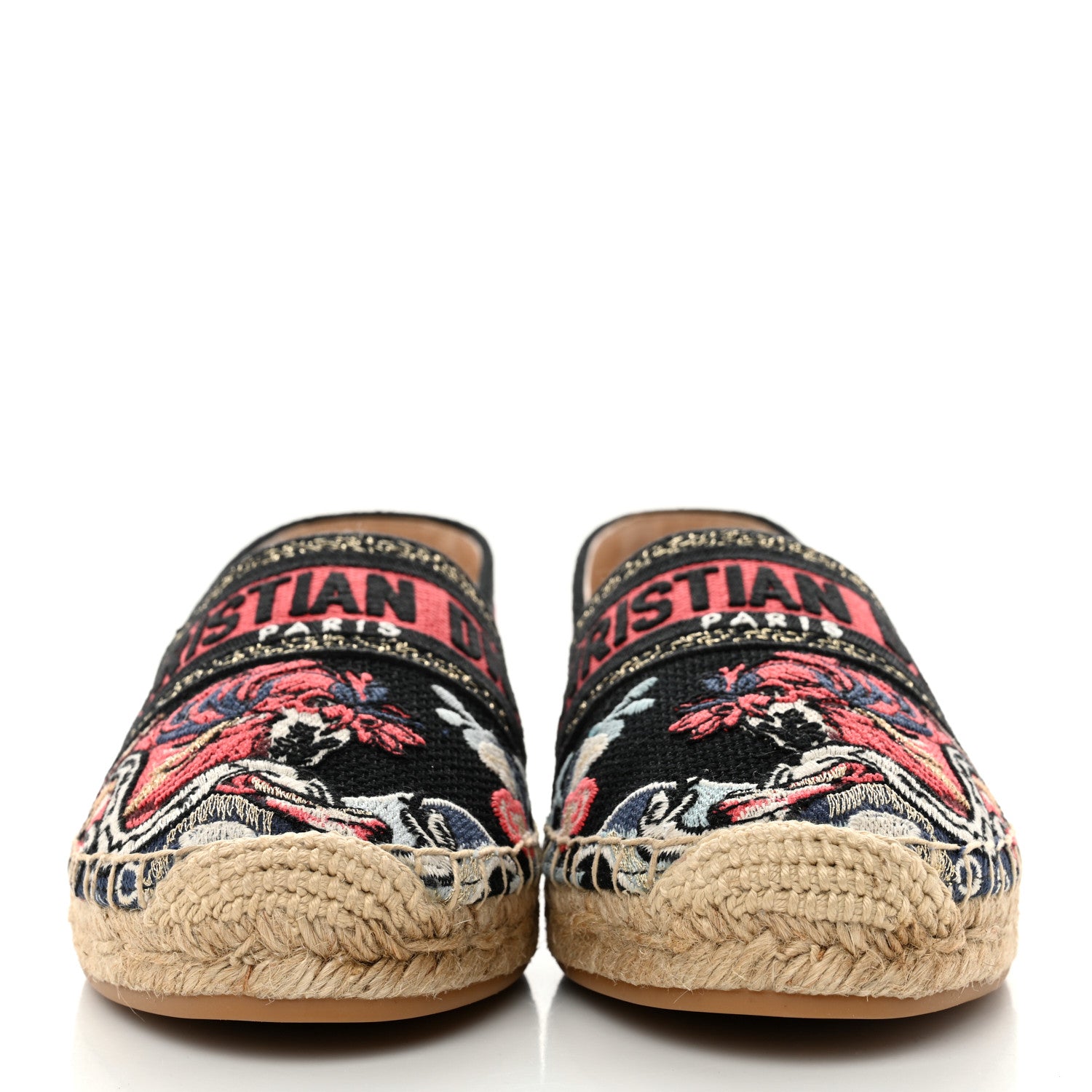 Christian Dior Canvas Mille Fleurs Embroidered Granville Espadrille 39 Multicolor 2 of 8