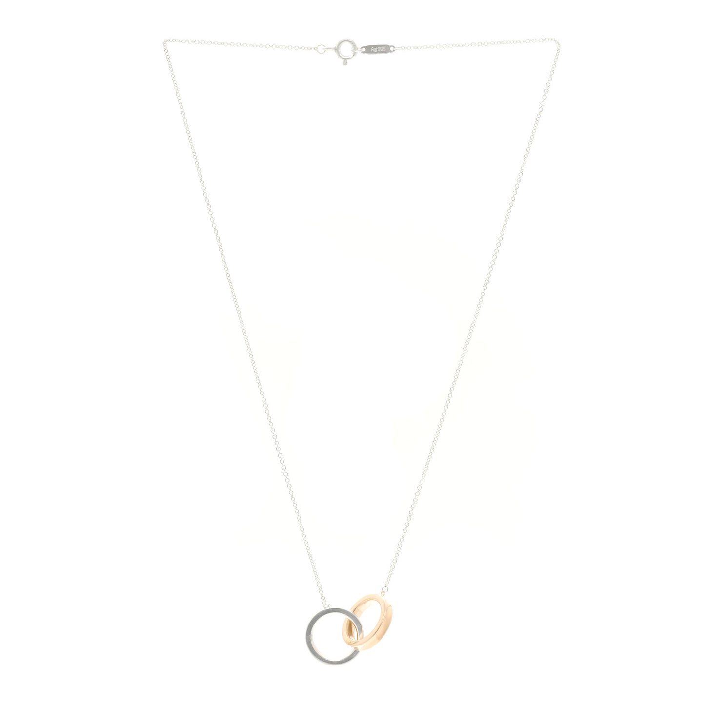 Sterling Silver Rubedo 1837 Interlocking Circles Pendant Necklace