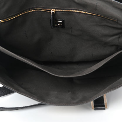 Fendi Vitello Acqua Baguette Satchel Black 5 of 10
