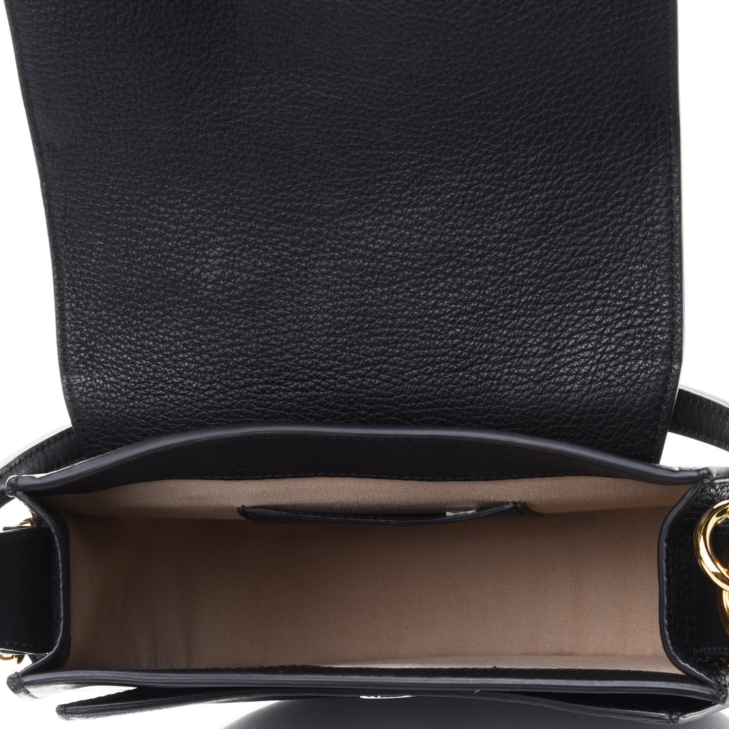 Grained Calfskin Large Tess Bag Black