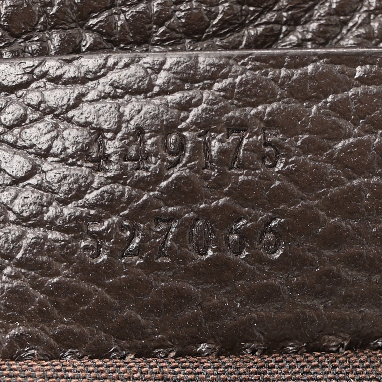 Gucci Monogram Dollar Calfskin O Drawstring Backpack Beige Ebony Testa di Moro Dark Chocolate 6 of 13