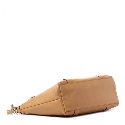 Gucci Calfskin Bamboo Top Handle Tote Tan 3 of 8
