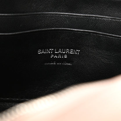 Saint Laurent Grain De Poudre Matelasse Monogram Mini Lou Camera Bag Marble Pink 7 of 9