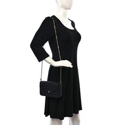 Louis Vuitton Empreinte Pochette Felicie Chain Wallet Black 2 of 11