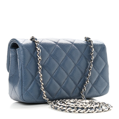 Chanel Caviar Quilted Extra Mini Flap Blue 2 of 8