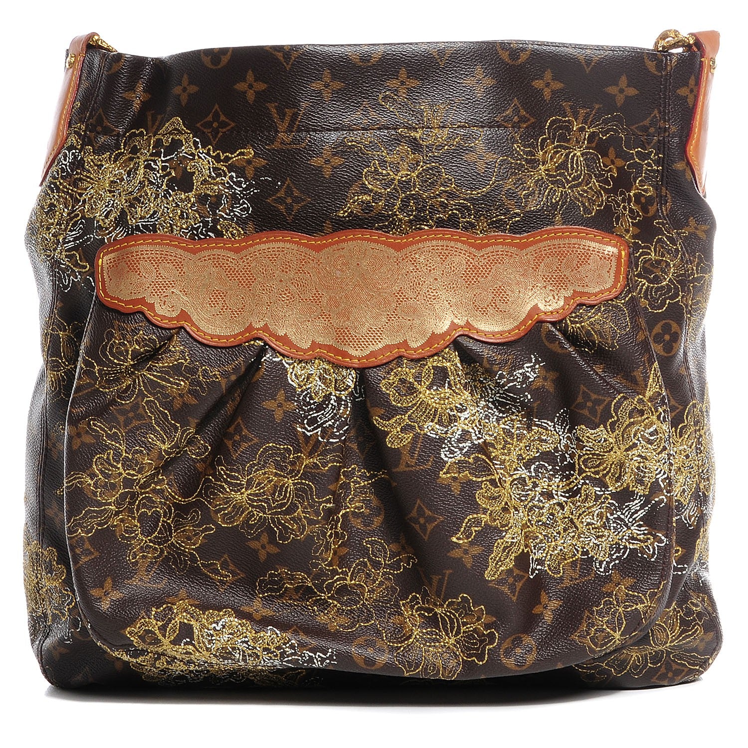 Louis Vuitton Monogram Dentelle Fersen Gold 1 of 7