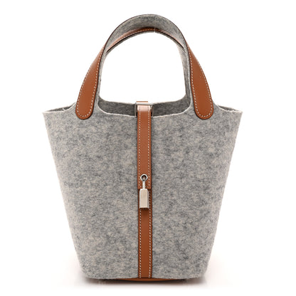 Hermes Feutre Swift Picotin Lock 18 PM Gris Clair Gold 1 of 12